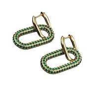 Orecchini a forma di stella Dangle, eleganti orecchini con struttura in rame, adatti per gli amanti della moda di oggi, piccoli ovali, Taglia unica, come descritto