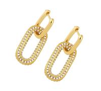 Orecchini a forma di stella Dangle, eleganti orecchini con struttura in rame, adatti per gli amanti della moda di oggi, piccoli ovali, Taglia unica, come descritto