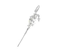 Orecchini a forma di stella e luna, asimmetrici, da donna, stile | Orecchini con cristalli per ragazzi, ragazze, donne, uomini, stelle e luna, orecchini asimmetrici, gioielli da donna