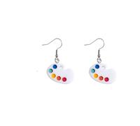Orecchini a forma di tavolozza di colori per le donne, mini orecchini a goccia con piatto da disegno, regalo per artisti, pittura d'amore, ragazza, benessere