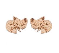 Orecchini a forma di volpe in legno da donna Orecchini semplici a temperamento, stile 4, eleganti e popolariMolto bello e pratico.