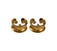 Orecchini a forma di volto di gatto, in rame, a forma di U, accessori punk, gioielli per il corpo da donna, oro vintage, 16mm, come descritto, come descritto