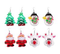 Orecchini a forma di zampe di cane in argento a LED da donna (misto) orecchini lampadari di cristallo, Taglia unica, Plastica, Nessuna pietra preziosa