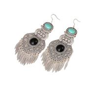 Orecchini a frangia con perline lunghe in lega di turchese accento tribale gioielli her hippie orecchini, One Size, come descritto, come descritto