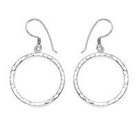 Orecchini a Gancio 925 Argento Sterling Rodiato 3,8 Grammi Handgefertigt #140