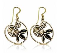 Orecchini A Gancio A Forma Di Vite Con Fiore A Spirale Alla Moda