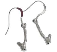 Orecchini a gancio in argento sterling con bastone Shillelagh .925 x 1 gocce di
