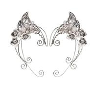 Orecchini a gancio per orecchio punk non piercing gancio orecchio polsino avvolgere clip orecchino per le donne fata cosplay costume gioielli clip per le orecchie