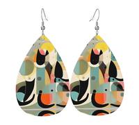 Orecchini a goccia a forma di gatto in stile moderno della metà del secolo, leggeri, adatti per regali di Natale e San Valentino