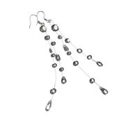 Orecchini a goccia con nappe di fascino per le donne in acciaio inossidabile orecchino a goccia d'acqua gioielli eleganti per l'uso quotidiano orecchini a goccia in resina UV, Misura unica, come