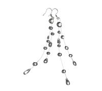 Orecchini a goccia con nappe per le donne in acciaio inox orecchini a goccia d'acqua eleganti gioielli per l'uso quotidiano eleganti orecchini regalo di compleanno lei, Misura unica, come descritto