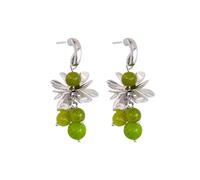 Orecchini a goccia con perline boho, orecchini a gancio lunghi colorati con pietra di cristallo per le donne penzoloni, gioielli ispirati alla natura fatti a mano per regalo di festa quotidiana da don