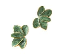 Orecchini a goccia con petali di smalto rosso in metallo per le donne alla moda giallo blu verde gocce olio fiore orecchini gioielli moda regali, Misura unica, Agata