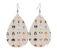 Orecchini a goccia con stampa di razza di cane, da donna, alla moda, idea regalo per San Valentino, decorazione per le vacanze e viaggi