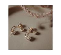 Orecchini a goccia con zircone davanti e dietro per le donne Orecchini gioiello