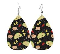 Orecchini A Goccia Cute Taco Pizza And Chili Moda Orecchini In Pelle Squisito Ciondolo Con Pendente A Goccia Per Appuntamenti Feste Uso Quotidiano