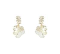 Orecchini a goccia di lusso da donna con petali CZ, eleganti ciondoli in oro, regalo per compleanno e San Valentino, abbigliamento da festa