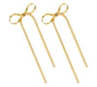 Orecchini a Goccia Fiocco in Rame, Eleganti per Donna | Design Minimalista e Sofisticato, Oro Luminoso, per Eventi Speciali e Qualsiasi Occasione