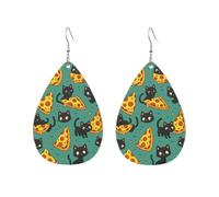 Orecchini A Goccia Funny Cat And Pizza Lussuoso Orecchini Da Donna Eleganti Ciondolo A Goccia Per Feste Accessori Matrimoni