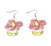 Orecchini a goccia in acrilico Anelli di fascino del fiore Eleganti Earwear Charming Ear Jewelry Fashion Statement Pezzi per le donne gioielli per le donne e le ragazze, Misura unica, come descritto