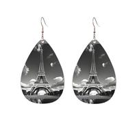 Orecchini a goccia in acrilico carino Torre Eiffel di Parigi e stampa su nuvole leggeri orecchini pendenti alla moda a goccia, Jeden rozmiar, Acrilico, Nessuna pietra preziosa