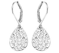 Orecchini a Goccia in Argento Martellato per Donna, Orecchini alla Moda con Chiusura Francese Motivo Martello Lunghi Pendenti Gioielli Statement Regalo Mamma Moglie San Valentino