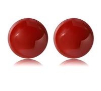 Orecchini a goccia in argento Sterling S925 con smalto rosso ciliegia, eleganti orecchini da 1,2 cm per donne, regalo ideale per mamma, moglie o fidanzata