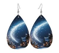 Orecchini A Goccia In Finta Pell Christmas Is Coming Moda Orecchini Pendenti Squisito Ciondolo Con Pendente A Goccia Per Balli Matrimoni Appuntamenti