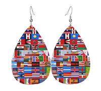 Orecchini A Goccia In Finta Pell Various Flags Moda Orecchini Pendenti Lussuoso Ciondolo Con Pendente A Goccia Per Accessori Uso Quotidiano Balli