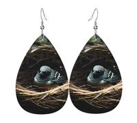 Orecchini a goccia in pelle a forma di nido di uccello, accessori da donna, orecchini versatili adatti per pendolari e viaggi.