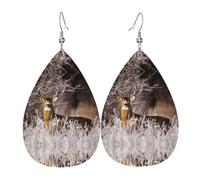 Orecchini a goccia in pelle alla moda a coda di cervo a coda di bianco gratuiti orecchini leggeri bohémien set di gioielli regalo per donne ragazza
