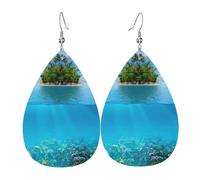 Orecchini a goccia in pelle alla moda subacquea barriera corallina fondali marini leggeri orecchini bohémien set gioielli regalo per donne ragazza