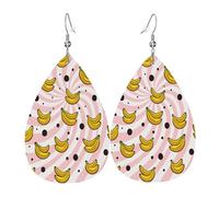 Orecchini A Goccia In Pelle Banana, Vortex And Black Polka Dots Moda Orecchini Pendenti Leggeri Ciondolo A Goccia Per Balli Accessori Feste