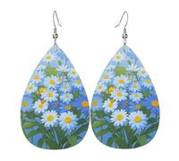 Orecchini a goccia in pelle da donna, con scritta "Do Not Forget Me", leggeri, gioielli alla moda, idea regalo per donne e donne