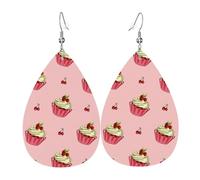 Orecchini a goccia in pelle da donna, con stampa bandiera del Burundi, leggeri, accessori per gioielli, Misura unica, Pelle