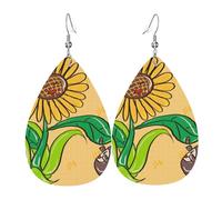 Orecchini a goccia in pelle da donna, con stampa bandiera del Burundi, leggeri, accessori per gioielli, Misura unica, Pelle