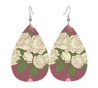 Orecchini a goccia in pelle da donna, con stampa di gufo storto, leggeri, accessori per gioielli, Misura unica, Pelle