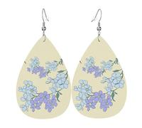 Orecchini a goccia in pelle da donna, con stampa di gufo storto, leggeri, accessori per gioielli, Misura unica, Pelle