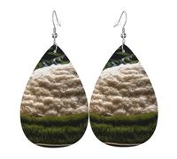 Orecchini a goccia in pelle da donna, look at all that riso, leggeri, gioielli alla moda, regalo per donne e signore