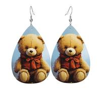 Orecchini a goccia in pelle da donna, Miss You Bear, leggeri, gioielli alla moda, regalo per donne e donne