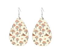 Orecchini A Goccia In Pelle Farmhouse Cottage And Flower Tree Moda Orecchini Pendenti Eleganti Ciondolo A Goccia Per Appuntamenti Accessori Balli