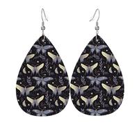 Orecchini A Goccia In Pelle Modern Gray Butterfly Moda Orecchini In Finta Pelle Leggeri Ciondolo Con Pendente A Goccia Per Accessori Appuntamenti Uso Quotidiano