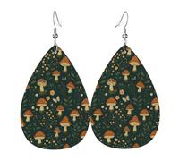 Orecchini A Goccia In Pelle Multicolor Mushroom, Flower And Butterfly Squisito Orecchini Pendenti Lussuoso Ciondolo A Goccia Per Balli Uso Quotidiano Feste