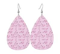 Orecchini A Goccia In Pelle Pink Little Green Dragon Leggeri Orecchini Da Donna Eleganti Ciondolo Con Pendente A Goccia Per Appuntamenti Uso Quotidiano Balli