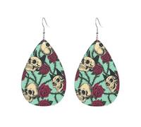 Orecchini A Goccia In Pelle Vintage Skull And Roses Eleganti Orecchini Pendenti Moda Ciondolo Con Pendente A Goccia Per Feste Uso Quotidiano Matrimoni