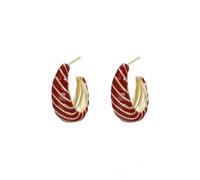 Orecchini a goccia in smalto rosso retrò francese design senso di gioielli temperamento minimalista.