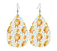 Orecchini a goccia leggeri, regalo d'amore, in pelle gialla, gioielli regalo per donne