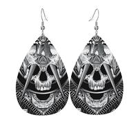 Orecchini A Goccia Masonic Sacred Magic Symbols Squisito Orecchini In Pelle Lussuoso Ciondolo Con Pendente A Goccia Per Feste Accessori Matrimoni