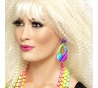 Orecchini a Goccia Neon 80s Rétro Gioielli Donna Womems Costume 1980s