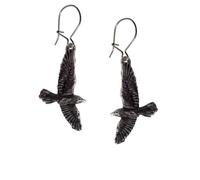 Orecchini A Goccia Nero Raven Alchemy Gothic - Nuovi Di Zecca